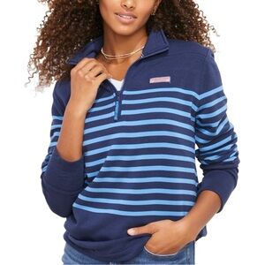 NWT Vineyard Vines WOMENS DREAMCLOTH RELAXED SHEP QUARTER ZIP PULLOVER XS